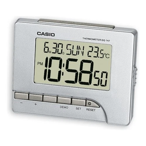 160169 Sveglia Casio Dq-747-8ef Silv. Term. SN