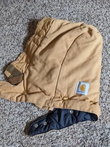 Trapunta Carhartt A02 BRN Duck Hood foderata marrone taglia unica USA staccabile - Foto 1 di 4
