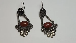 Vintage SEZGIN .925 Sterling Silver Dangle Earrings - Picture 1 of 5