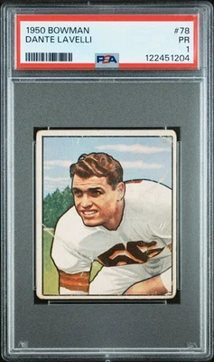 1950 Bowman - #78 - Dante Lavelli - Browns - PSA  1 - 1204 - Image 1 of 2