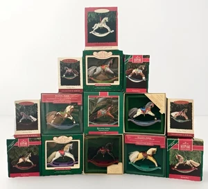 Vintage Hallmark Keepsake Rocking Horse Ornaments (16) 1982-1996 - Picture 1 of 17