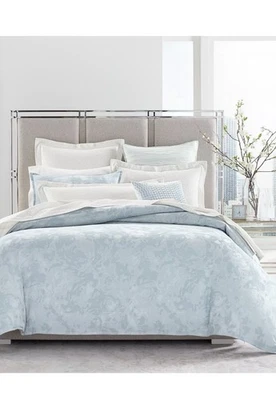 Hotel Collection Ripple FULL / QUEEN Duvet Cover BLUE $335 - Image 1 of 4