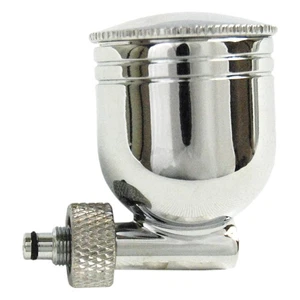 7cc Metal Side Bowl Gravity Cup with Lid that Threads onto Side-Feed Airbrushes - Picture 1 of 1