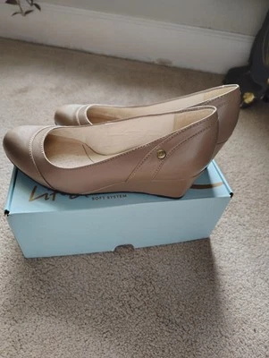 LifeStride Soft System,  Wedge Heel, Size 8 Wide, Stone Color, Only Worn Once! - Image 1 of 4