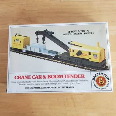 Bachmann 46619, 250 Ton Crane Car & Boom Tender, Erie Lackawanna HO Scale - Image 1 of 4