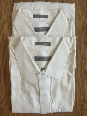 Lot of 2 Geoffrey Beene 17 32/33 Men’s Button-up Dress Shirts LS 100% Cotton - Image 1 of 3