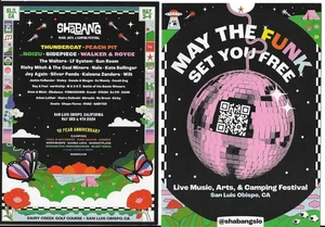 Shabang Musik, Kunst & Camping Festival Flyer, 3.-4. Mai 2024, San Luis Obispo - Bild 1 von 1