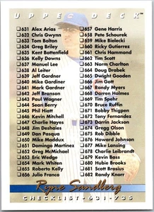 Ryne Sandberg #735 -Artist Team Checklist - 1993 Upper Deck - Chicago Cubs - Picture 1 of 2