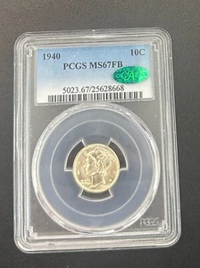 1940 10C PCGS MS67FB CAC - 0037 - Picture 1 of 2