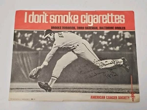Vintage American Cancer Society Brooks Robinson Autographed Advertisement RARE - Picture 1 of 13