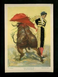 Embroidered clothing postcard Spain bull fighter costumes matador Artist Tusar - Picture 1 of 2