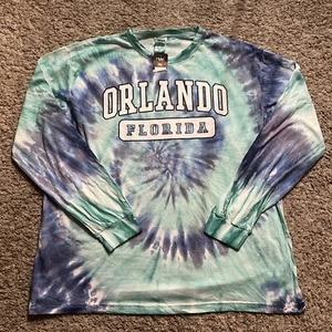 Orlando Florida Tie Dye Long Sleeve Shirt Mens Size XL Extra Large KMA Apparel - Picture 1 of 7