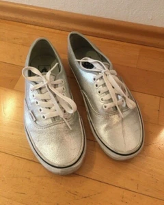 Vans in metallic silber - Gr. 38 US 8 - getragen - Bild 1 von 4
