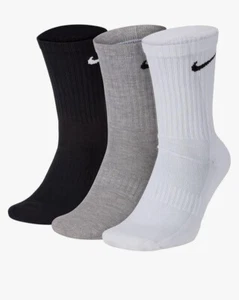 Nike Unisex Everyday Training Crew Socks(6 Pair) SMALL - MULTI COLOR - Picture 1 of 1