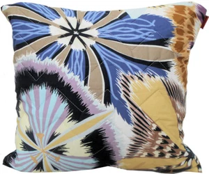 MISSONI HOME PILLOW COVER QUILTED GLOSSY 16x16in 40x40cm double side OLGA 170 - Picture 1 of 6