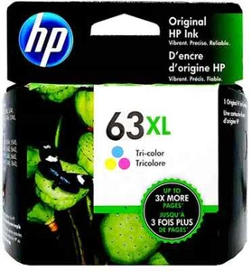 HP 63XL Tri-color High-yield Ink HP DeskJet 1112, 2130, 3630 Series - Picture 1 of 1