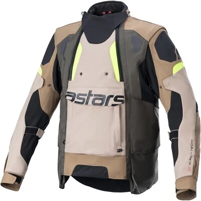 Alpinestars Herren Motorrad Jacke L Halo Drystar - khaki-sand-fluogelb - Bild 1 von 3