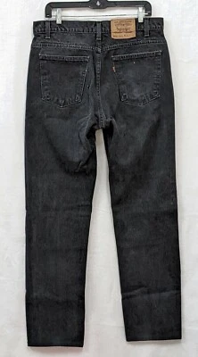 Vintage Levis 505 orange tab black jeans straight leg retro hipster USA 36x34 - Image 1 of 4