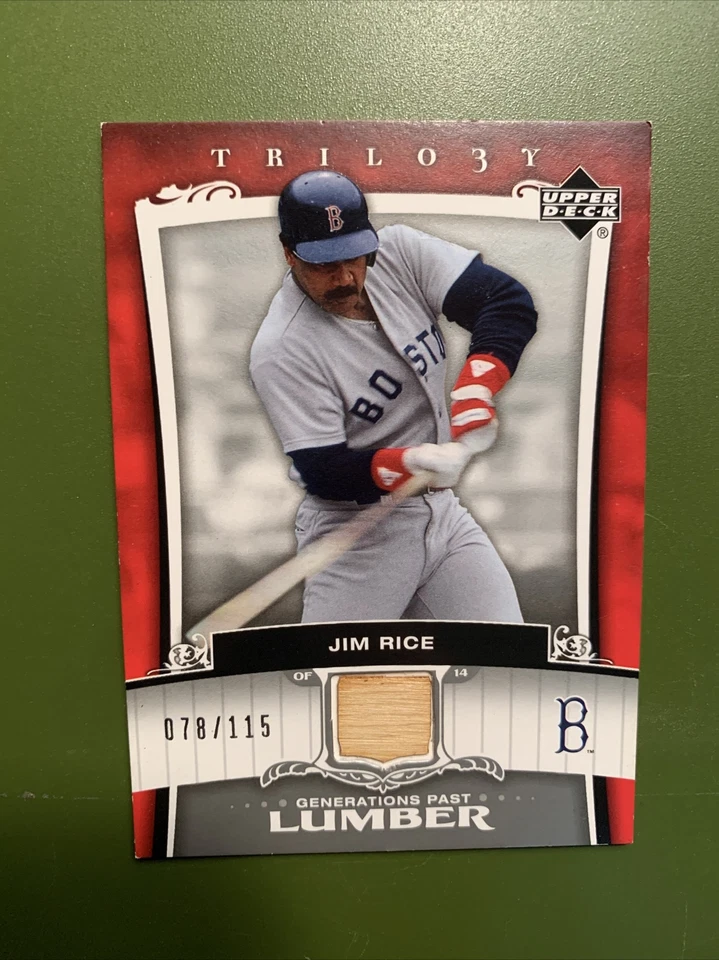 Jim Rice 2005 Upper Deck PA-RI Generations Past Lumber Card - Image 1 of 2