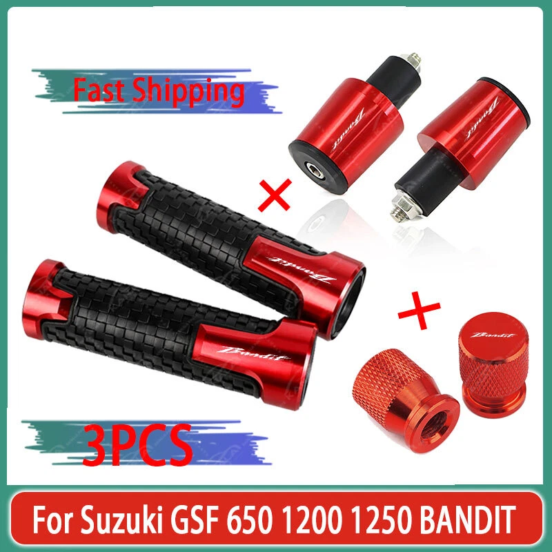 Handle Grips Handle Bar End Cap Tire Valve For Suzuki GSF 650 1200 1250 BANDIT - Image 1 of 1