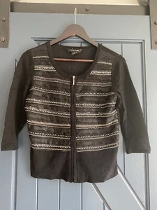 white house black market beaded sweater cardigan size S - Picture 1 of 3