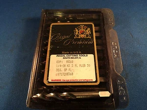 New Regal Premium 1/4"-28NF GH3 HSS Spiral Flute Plug Taps - Picture 1 of 2