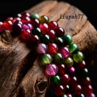 10MM 12MM agate Round 8MM Spacer 15" Tourmaline Beads Natural 6MM Loose