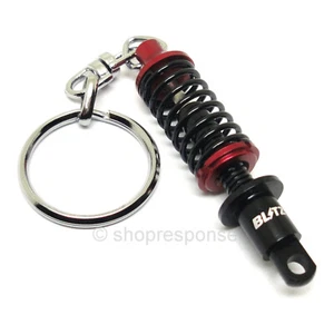 BLITZ Damper ZZ-R Coilover Keychain Key Holder Key Ring Black/Red 18646 Genuine - Picture 1 of 1