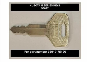 3X S8077 Kubota M Serie Traktor Ersatzanlage Maschinenschlüssel - Bild 1 von 3
