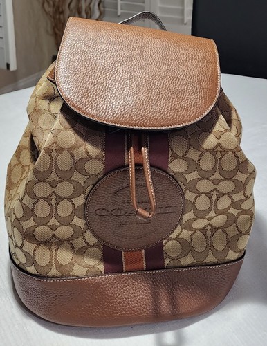 ZAINO COACH DEMPSEY DRAWSTRING IN FIRMA JACQUARD con TOPPA E RIGHE NUOVO