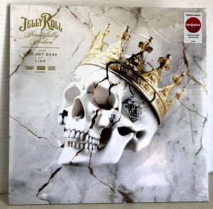 Jelly Roll Beautifully Broken Exclusive White & Gold Colored Vinyl LP New Sealed - Picture 1 of 3