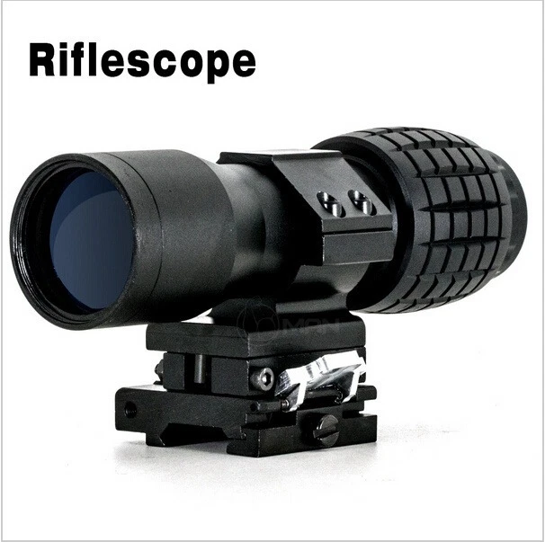 5X Magnifier Scope Sight w/ Flip-to-Side Rail Mount For Hunting Rifle Scopes - Image 1 of 4