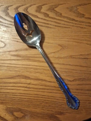 Queen's Court STAINLESS Pierced Serving Spoon - Image 1 of 2