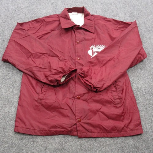 COACH Giacca nylon vintage uomo grande allenatore cappotto Mustang Mid County calcio giacca a vento