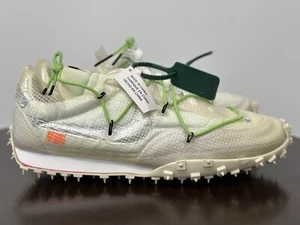 Nike x BLANCO ROTO Waffle Racer talla 14.5 CD8180 100 Blanco Eléctrico Verde - Imagen 1 de 10