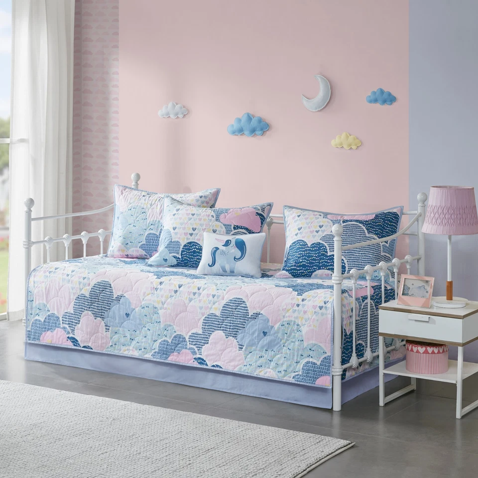 Intelligent Design Kids Cloud 6 Piece Cotton Reversible Daybed Set - Image 1 of 4