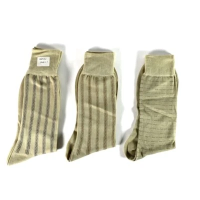 Calcetines de vestir para hombre de algodón Pima mercerizado sin marca talla 10-13, caqui (3) Foto 1 de 4