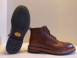 Taylor Stitch The Trench Boot Brown Leather Boots US Mens Size 7 Vibram Soles - Picture 1 of 10