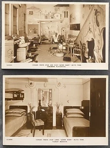 CUNARD WHITE STAR LINE QUEEN MARY-2 FOTO REAL RPPCS-SALA DE JUEGOS PARA NIÑOS-SALA TURÍSTICA - Imagen 1 de 4