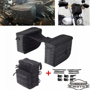 Alforjas estilo club bolsa de manillar para Harley Dyna Softail Sportster 1200 883 - Imagen 1 de 9