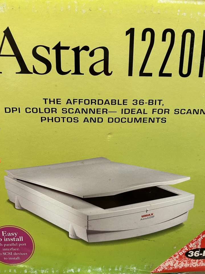NIB UMAX UTI Astra 1220P Duodlx, Flatbed Scanner 36-Bit, 600 DPI - Image 1 of 4