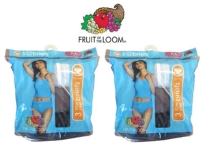 Fruit of the Loom 6-Pack Women's 100% Cotton Low Rise Briefs Panties Sizes 5 & 7 - Picture 1 of 5