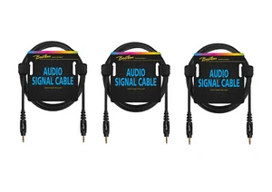 Aux-Kabel 3.5mm Monoklinke zu Monoklinke 9m AC-255-900 Audio 3 Stück Set schwarz - Afbeelding 1 van 3