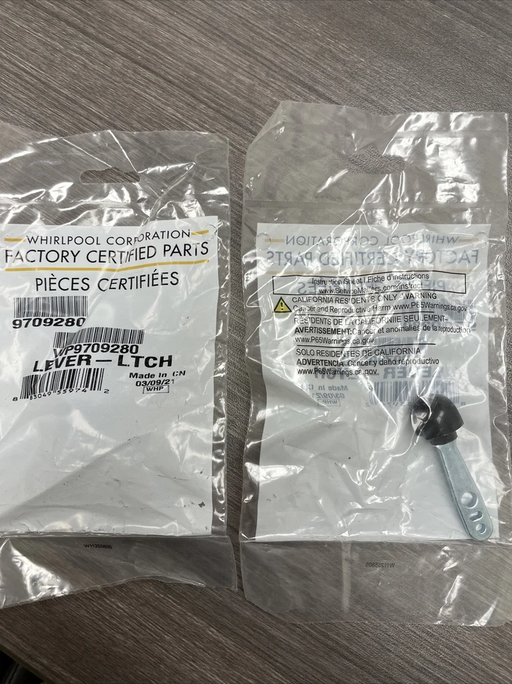 OEM Whirlpool 9709280 KitchenAid Mixer Lock Lever Black Knob AP6013791 PS1174701 - Image 1 of 1