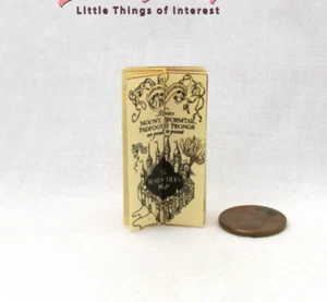 MARAUDERS MAP Dollhouse Miniatures 1:12 Scale Potter Magic Wizard Witch - Picture 1 of 9