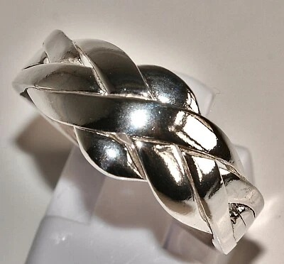 massiv Sterling Silber 925 Puzzle Ring aus 4 einzelnen Ringen auch vergoldet - Bild 1 von 4