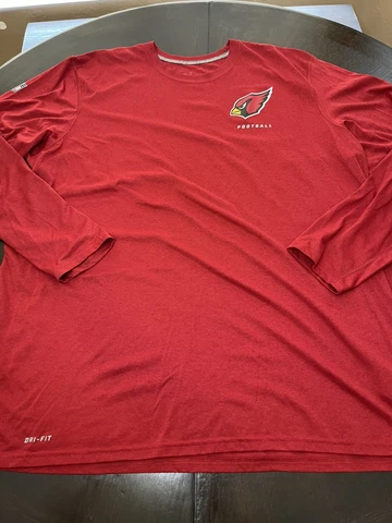 Nike Dri-Fit NFL Arizona Cardinals Long Sleeve Shirt Men’s 3XLT Training Cover