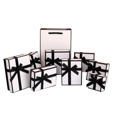Jewelry Gift Boxes Bag Bowk Tie Necklace Ring Earrings Bracelet Storage Cases  ♡ - Image 1 of 4