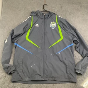 2008 Seattle Sounders Men's 2XL Jacket Hooded MLS Adidas Gray XBOX 360 - Picture 1 of 14