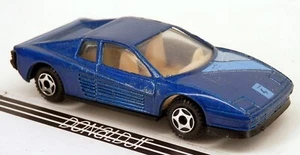 Coche diecast vintage Soma Ferrari Testarossa Super Car azul escala 1/64 - Imagen 1 de 2